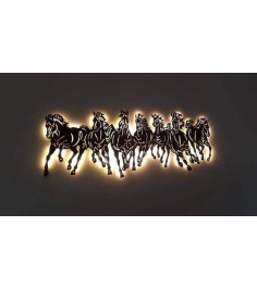 Handcrafted 7 Horses Metal Wall Art Decor