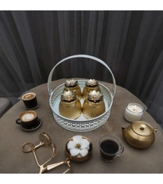 Golden Lotus Elegance Hamper with 4 Beautiful Votives | Elegant Gift Hamper Basket For Gifting