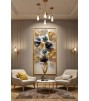 Golden Ginkgo Elegance Wall Sculpture | Iron Wall Art For Home & Office Decor