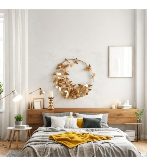 Butterflies In A Golden Ring |Home Decor Wall Art For Living room, Bedroom & Office