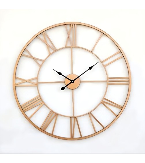 Large Roman Numeral Metal Home Decor Golden Wall Clock |bedroom |Living room |Office 