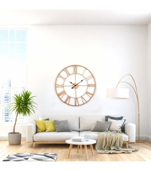 Large Roman Numeral Metal Home Decor Golden Wall Clock |bedroom |Living room |Office 