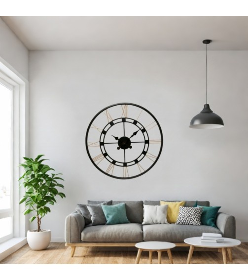 Classic Roman Numeral Skeleton Home Decor Wall Clock - Minimalist Modern Decor For Bedroom, Living Room, Office