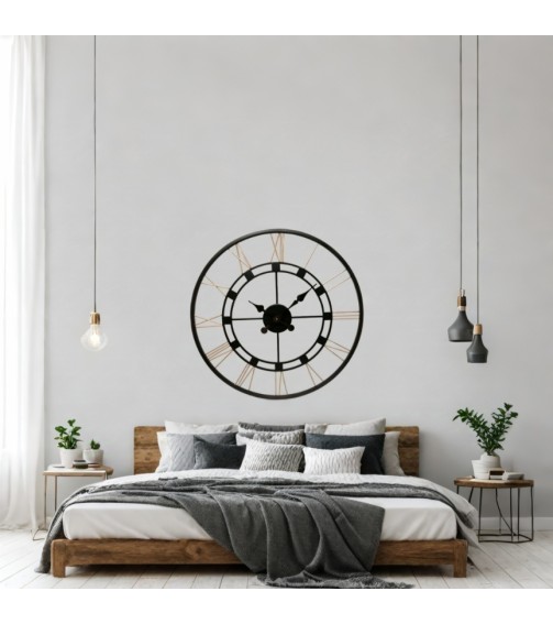 Classic Roman Numeral Skeleton Home Decor Wall Clock - Minimalist Modern Decor For Bedroom, Living Room, Office