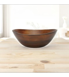 Elegant Deep Wooden Bowl – Polished Finish For Serving, Home & Kitchen Handcrafted